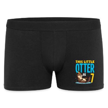 This Otter Is 7 - Cute Birthday Motif - Men's Boxer Shorts - black - Front