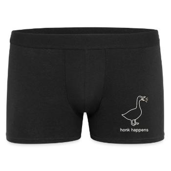 Funny Gänse Meme Chaos Honk Zertifiziert Albern - Männer Boxer Shorts - Schwarz - Vorne