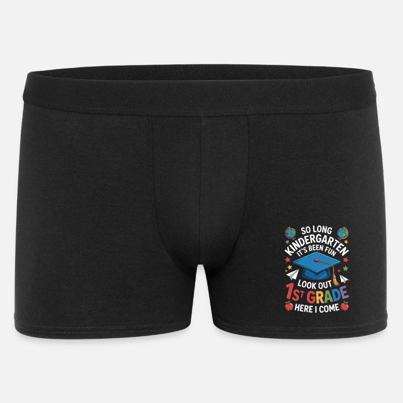 Goodbye Kindergarten Hello First Grade - Männer Boxer Shorts - Schwarz