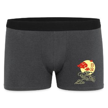 Coucher de soleil japonais - Boxer Homme - charbon - Devant