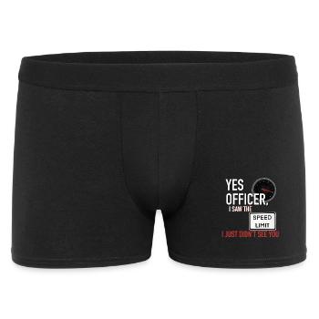 Yes Officer Funny Speeding Tee - Boxer Homme - noir - Devant