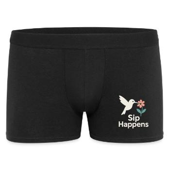 Funny Hummingbird Mem Tiny Bird Big Energy - Men's Boxer Shorts - black - Front