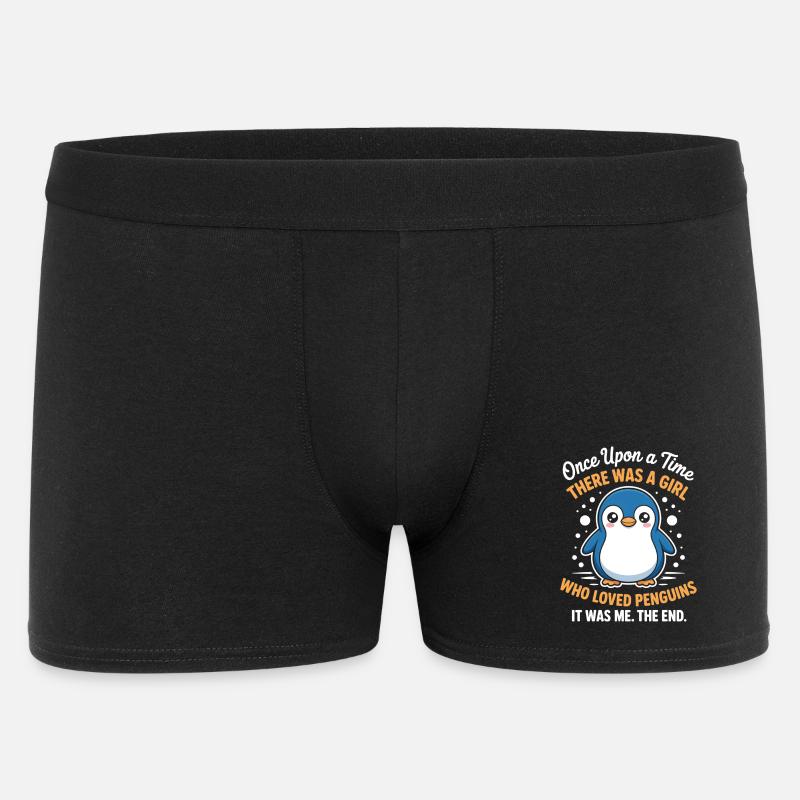 Pinguin süßer Spruch - Männer Boxer Shorts - Schwarz