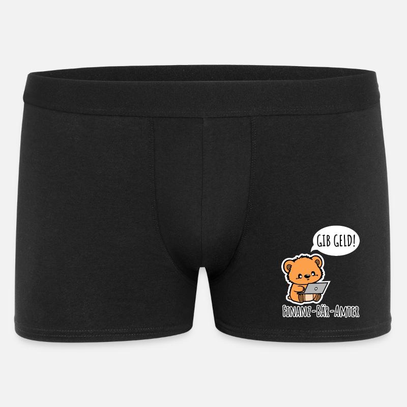 Finanz-Bär-Amter - GIB GELD! - Männer Boxer Shorts - Schwarz