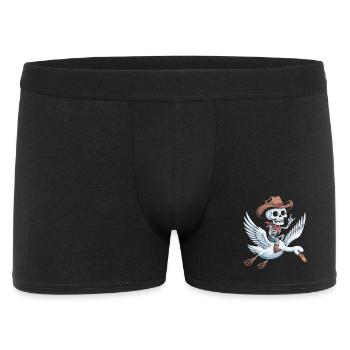 Squelette cow-boy sur cygne - Boxer Homme - noir - Devant