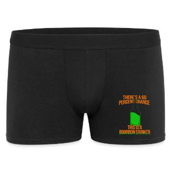 Whiskey Spruch Whiskeytrinker Whiskeyliebhaber - Männer Boxer Shorts - Schwarz - Vorne