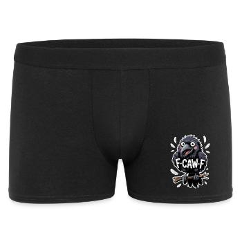 F-Caw-F Meme Krähe - Männer Boxer Shorts - Schwarz - Vorne