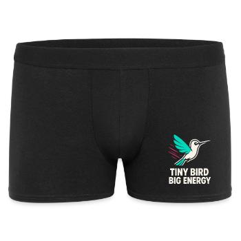 Funny Hummingbird Mem Tiny Bird Big Energy - Men's Boxer Shorts - black - Front