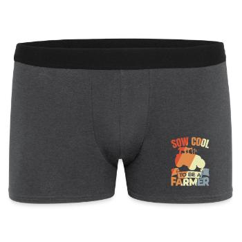 Mein Herz schlägt für Schulbusse - Männer Boxer Shorts - Anthrazit - Vorne