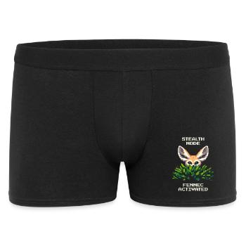 Stealth-Modus – Fennek aktiviert | Wüstenfuchs - Männer Boxer Shorts - Schwarz - Vorne