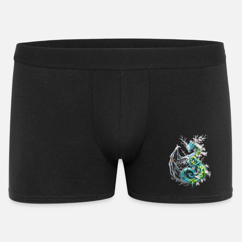 Drache des Lebens und Todes - Männer Boxer Shorts - Schwarz