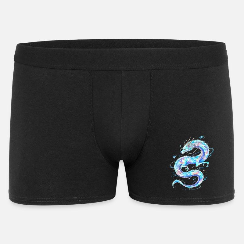 Ätherischer Wasserdrache - Männer Boxer Shorts - Schwarz
