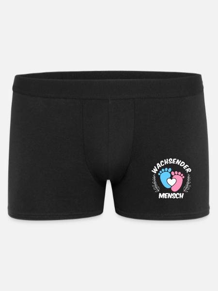 Werdende Mutter WACHSENDER MENSCH Lustig - Männer Boxer Shorts - Schwarz