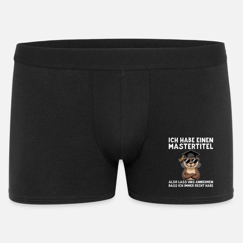 Mastertitel - Lustiger Otter Master Abschluss - Männer Boxer Shorts - Schwarz