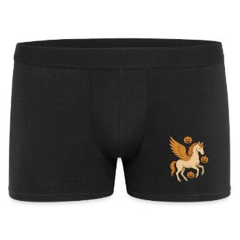 Winged steed with pumpkins - Men's Boxer Shorts - black - Front