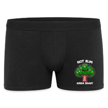 Arbre Kawaii Pas Mince Kinda Shady - Boxer Homme - noir - Devant