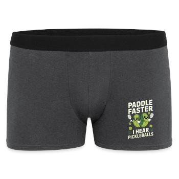 Pickleball Cucumber Pickle Gift - Men's Boxer Shorts - charcoal grey - Front