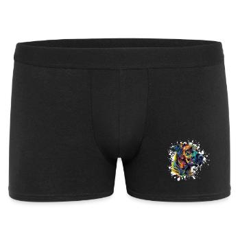 Color Explosion Dog Portrait - Men's Boxer Shorts - black - Front