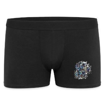 Watercolor Dog Portrait Blue - Men's Boxer Shorts - black - Front