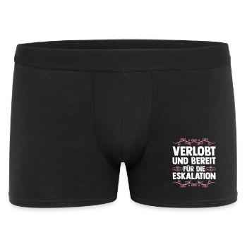 Enterrement de vie de garçon Équipe Mariée Enterrement de vie de jeune fille - Boxer Homme - noir - Devant