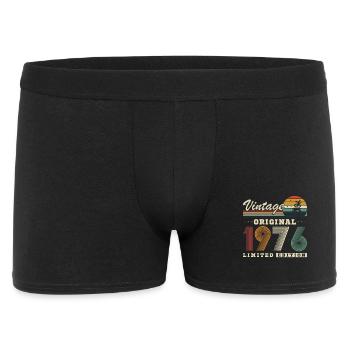1976 Vintage Rétro Cadeau D'anniversaire - Boxer Homme - noir - Devant
