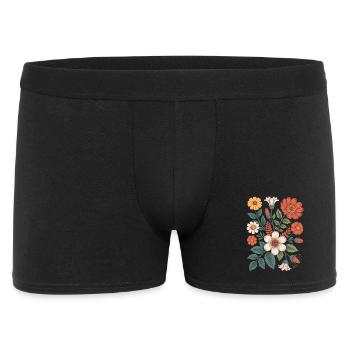 Botanical Flower Diversity Garden Meadow Nature - Men's Boxer Shorts - black - Front