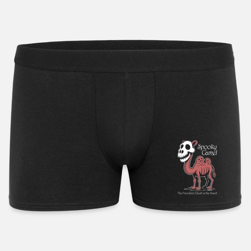 Fantôme de chameau effrayant dans le désert - Boxer Homme - noir