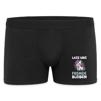 Mallorca LASS UNS FREMDE BLEIBEN Lustiges - Männer Boxer Shorts - Schwarz - Vorne