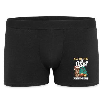 Loutre de mer Jeu de mots Renne de Noël - Boxer Homme - noir - Devant