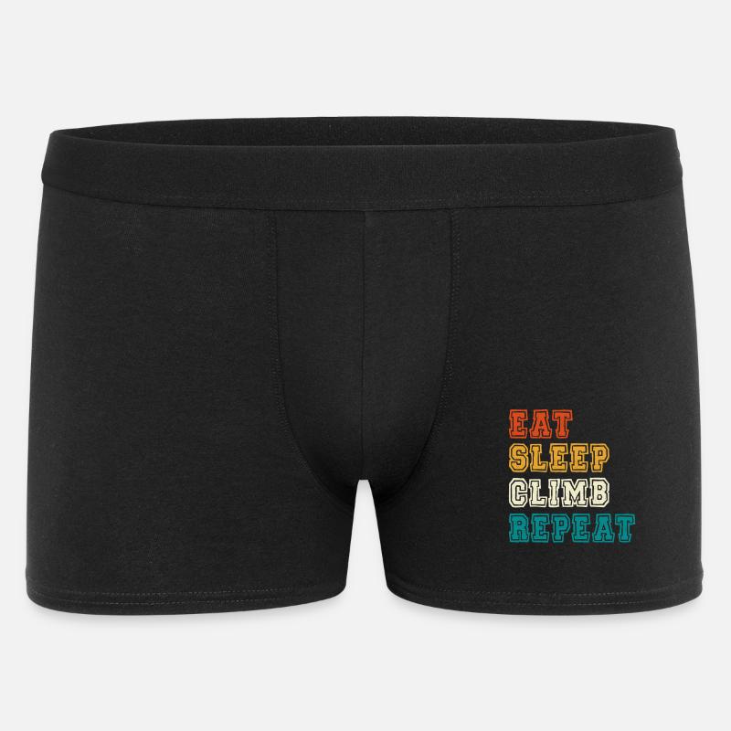 Eat Sleep Climb Repeat Design - Männer Boxer Shorts - Schwarz