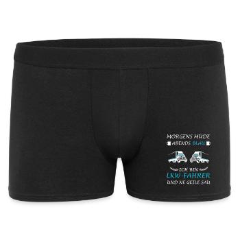 Lkw Fahrer Spruch Berufskraftfahrer Fernfahrer - Männer Boxer Shorts - Schwarz - Vorne