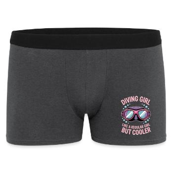 Plongée Dire Fille Drôle Plongée Cadeau - Boxer Homme - charbon - Devant