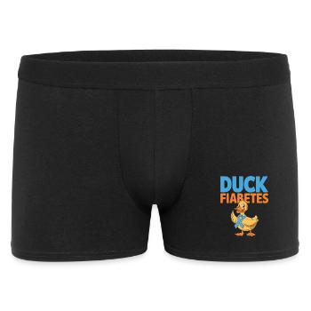 Duck Fiabetes Duck Diabetes Awareness Blue Ribbon - Boxer Homme - noir - Devant