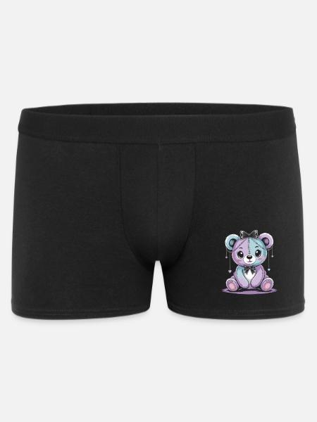 Kawaii Pastel Goth Patched Bear - Men's Boxer Shorts - black