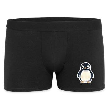 Pinguin - Männer Boxer Shorts - Schwarz - Vorne
