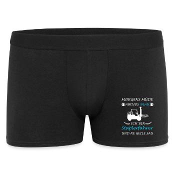 Forklift Driver Forklift Warehouse Sayings Logistics - Men's Boxer Shorts - black - Front