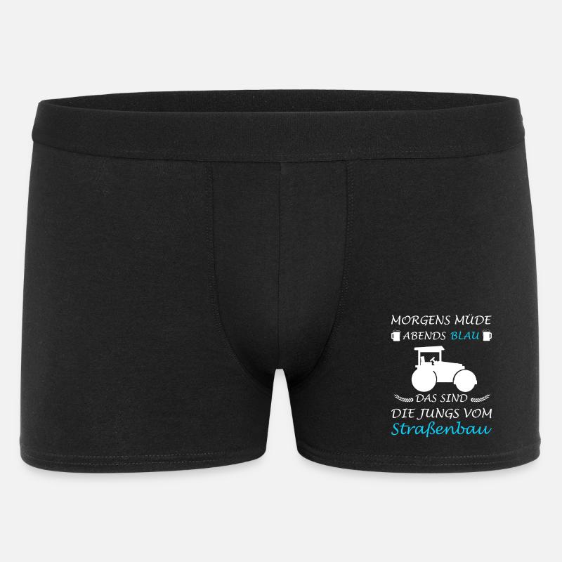 Straßenbau Straßenbauer Bauarbeiter - Männer Boxer Shorts - Schwarz