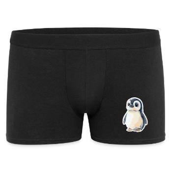 Pinguin - Männer Boxer Shorts - Schwarz - Vorne