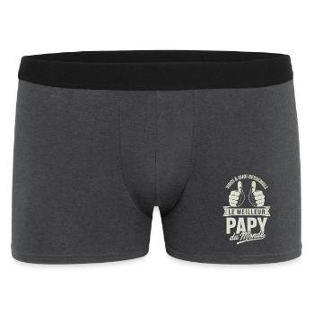 So sieht der beste Opa der Welt aus - Männer Boxer Shorts - Anthrazit - Vorne