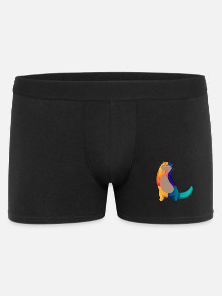 Seeotter Cartoon - Männer Boxer Shorts - Schwarz