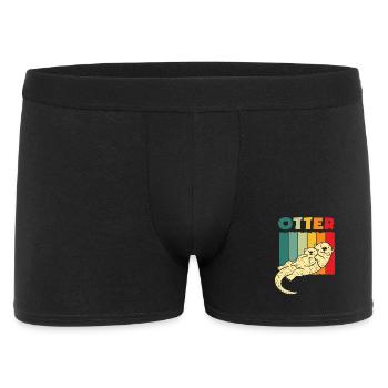 Retro Sea Otter Cartoon - Men's Boxer Shorts - black - Front