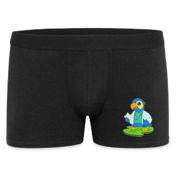 Papagei Arzt Stethoskop - Männer Boxer Shorts - Schwarz - Vorne