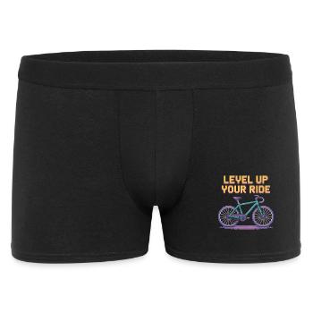 Fahrrad Fahren Radfahrer Mountainbike MTB - Männer Boxer Shorts - Schwarz - Vorne