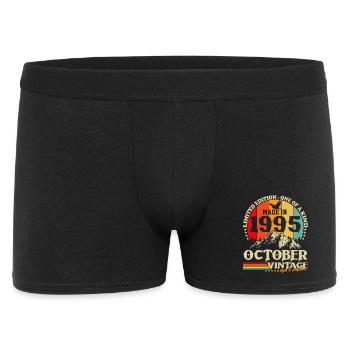 Oktober 1995 Jahrgang Vintage Retro Geburtstag - Männer Boxer Shorts - Schwarz - Vorne