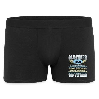 55th Birthday Gift Vintage Car October 1970 - Men's Boxer Shorts - black - Front