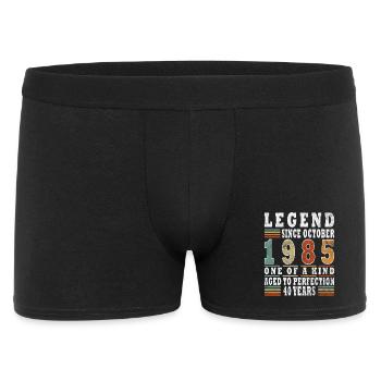 40th Birthday Original October Vintage 1985 - Men's Boxer Shorts - black - Front