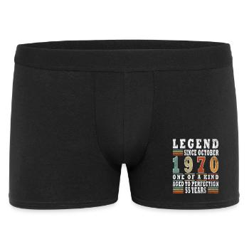 55th Birthday Original October Vintage 1970 - Men's Boxer Shorts - black - Front