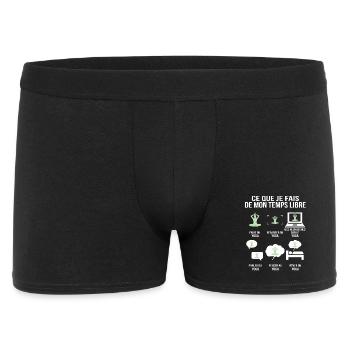 Ce que je fais de mon temps libre Humour Yoga - Boxer Homme - noir - Devant