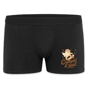Creepin It Real Funny Halloween Ghost Skateboard - Men's Boxer Shorts - black - Front