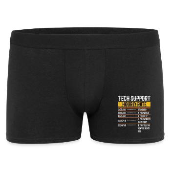 Tech Support Hourly Rate Programmer Technical - Men's Boxer Shorts - black - Front